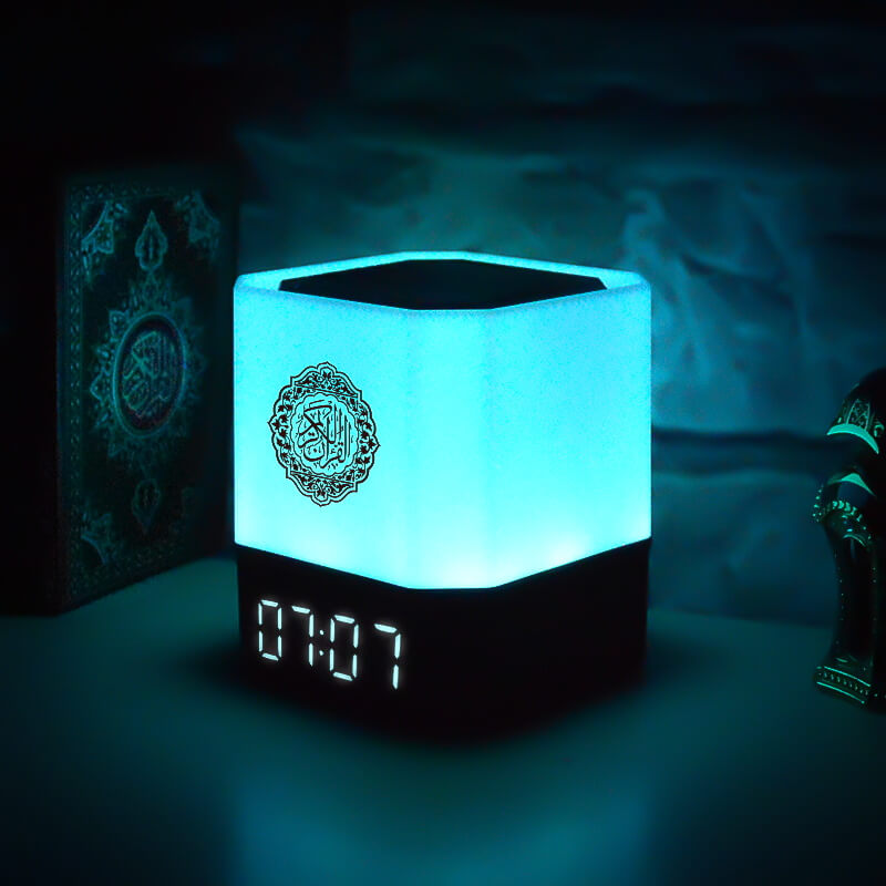 Touch Lamp Azan Clock Quran Cube Speaker QB303